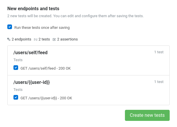 Fig 1.2 Import new API tests